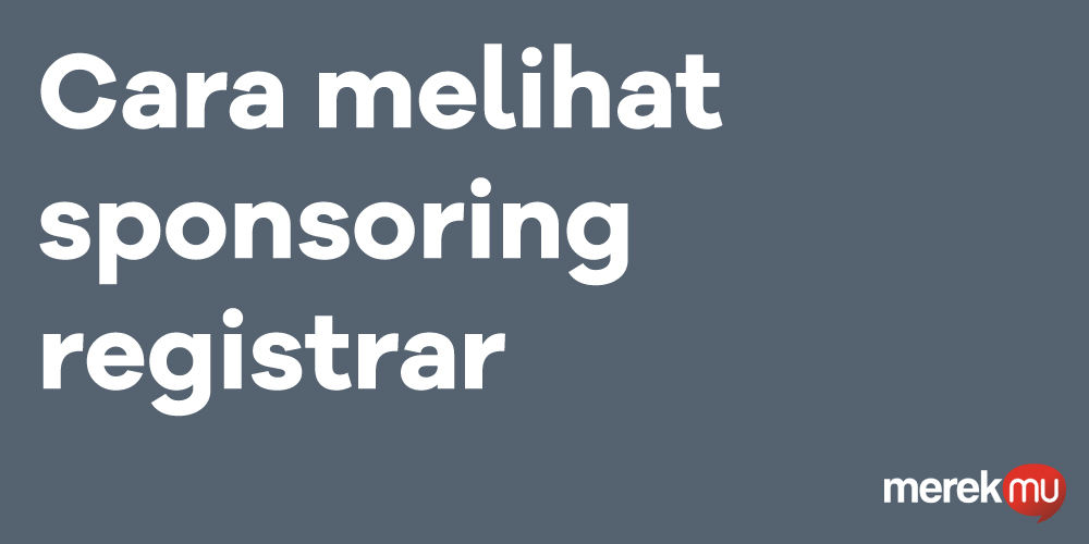 Cara melihat sponsoring registrar (tempat membeli domain)