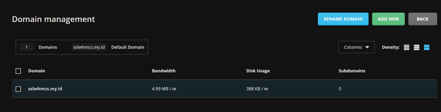 Addon Domain di DirectAdmin